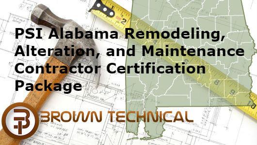 Alabama Remodeling, Alteration, and Maintenance Contractor Book Package - Highlighted and Tabbed