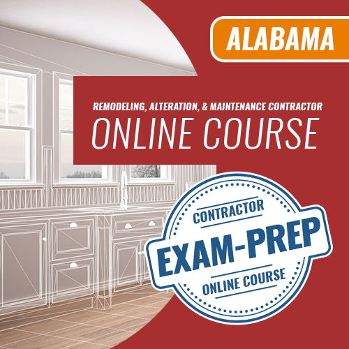Contratista de remodelación, modificación y mantenimiento de Alabama: curso de preparación para exámenes en línea 