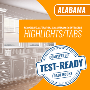 Alabama Remodeling, Alteration, and Maintenance Contractor Exam; Pre-Printed Tabs