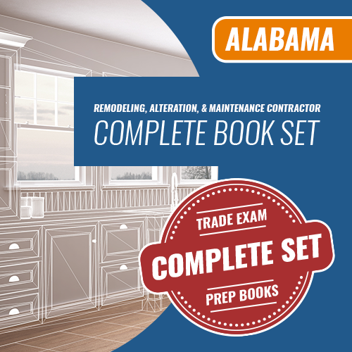 Paquete de libros para contratistas de remodelación, modificación y mantenimiento de Alabama