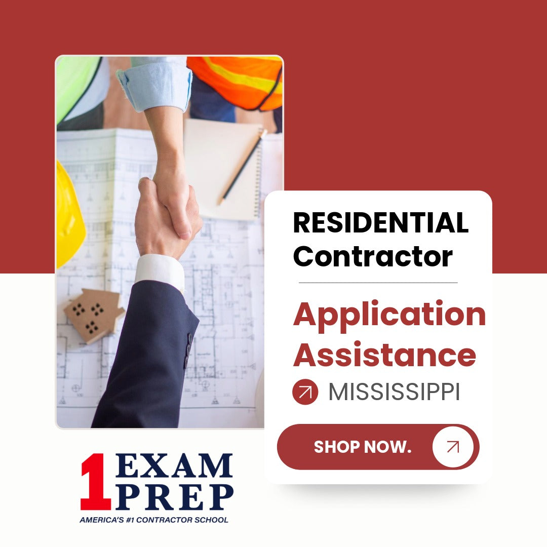 Mississippi Residential Contractor Exam Application Assistance