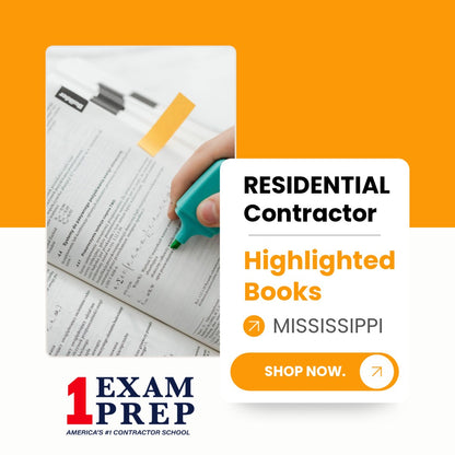 Mississippi Residential Contractor Exam Highlighted Books