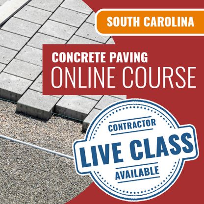 Contratista de pavimentación de concreto de Carolina del Sur: curso de preparación para exámenes en línea 