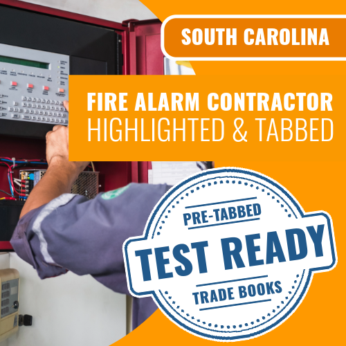 South Carolina Fire Alarm Contractor Exam Complete Highlighted & Tabbed Book Package