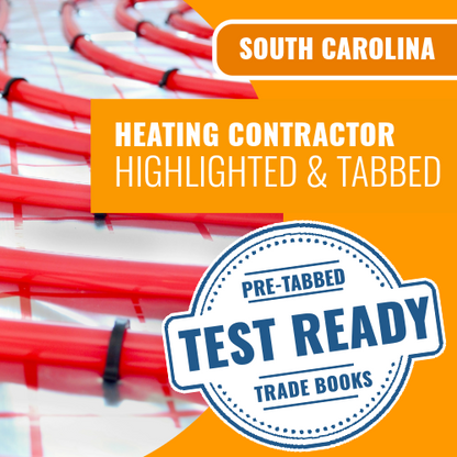 South Carolina Heating Contractor Exam Complete Highlighted & Tabbed Book Package