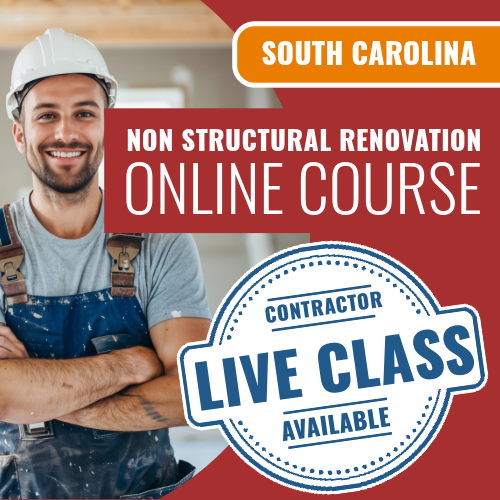 South Carolina Non-Structural Renovation Contractor - Online Exam Prep Course