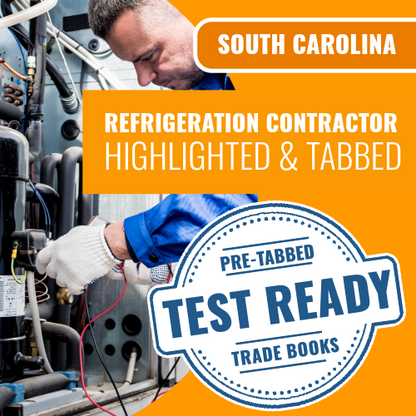 South Carolina Refrigeration Contractor Exam Complete Highlighted & Tabbed Book Package