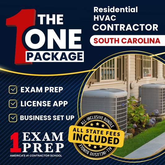 The 1 Package: All-Inclusive South Carolina Residential HVAC Contractor Exam, Licensing & Business Setup Solution