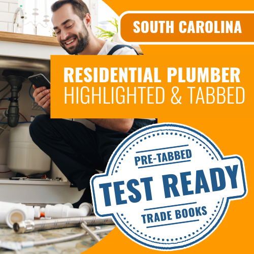 South Carolina Residential Plumber Contractor Exam Complete Highlighted & Tabbed Book Package