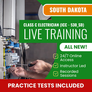 South Dakota Class C Electrician (ICC - 530_SD) Exam Prep - Live Virtual + Self Study Training