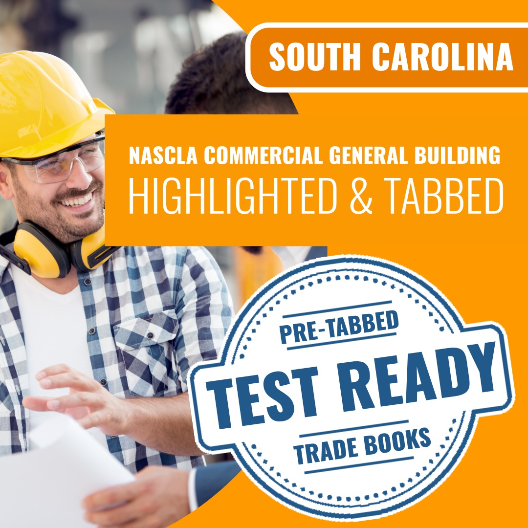 South Carolina NASCLA Commercial General Building Contractor Highlighted & Tabbed Book Set