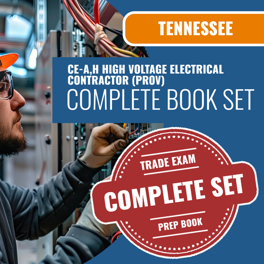 Tennessee CE-A,H High Voltage Electrical Contractor (Prov) Exam Book Package