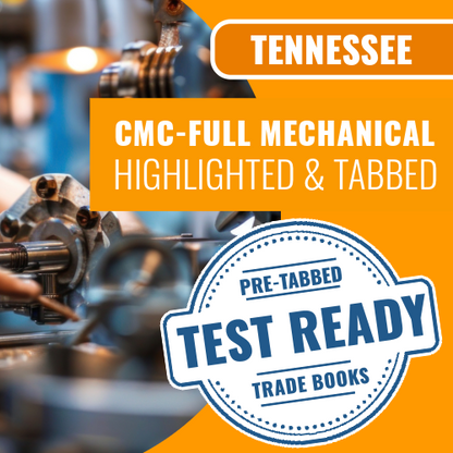 Tennessee CMC-Full Mechanical Contractor Exam Complete Highlighted & Tabbed Book Package