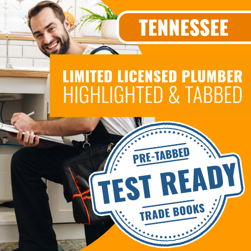 Tennessee Limited Licensed Plumber Contractor Exam Complete Highlighted & Tabbed Book Package