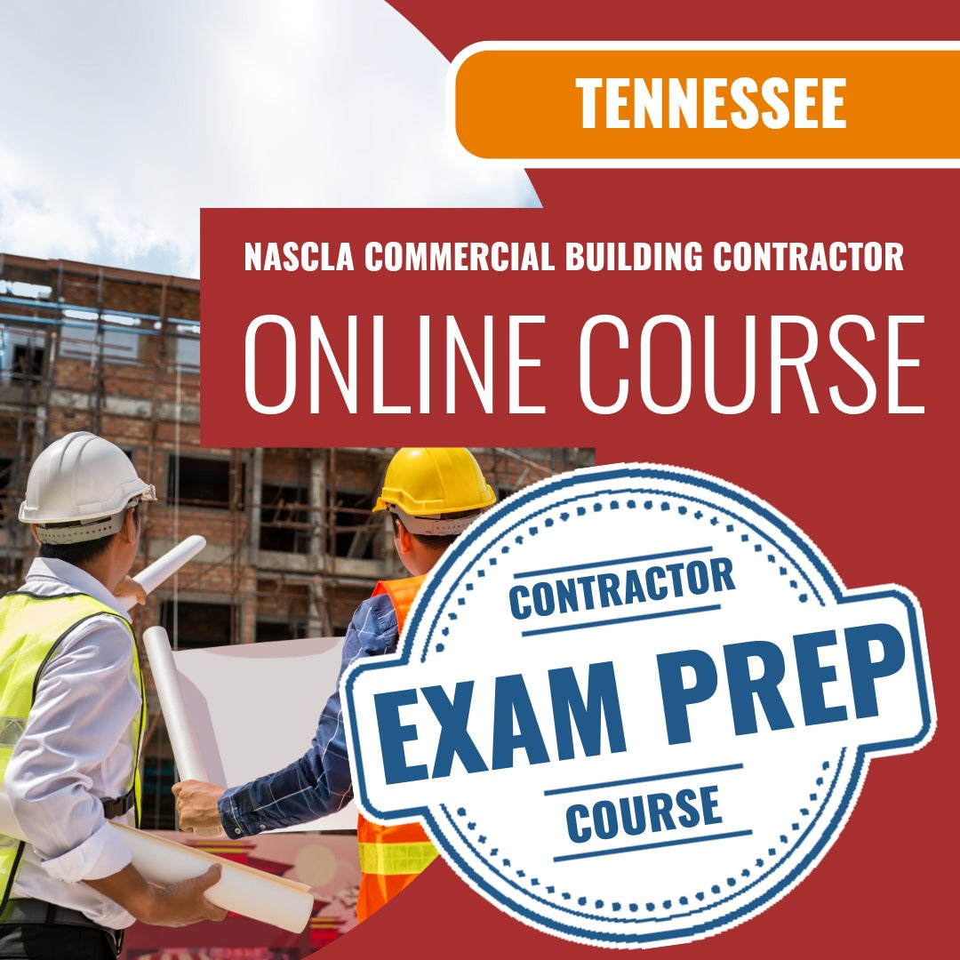 Tennessee NASCLA Commercial Building Contractor Online Exam Prep Course by 1 Exam Prep