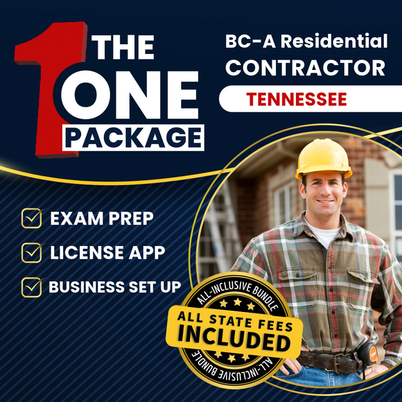 The 1 Package: All-Inclusive Tennessee BC-A Residential Contractor Exam, Licensing & Business Setup Solution