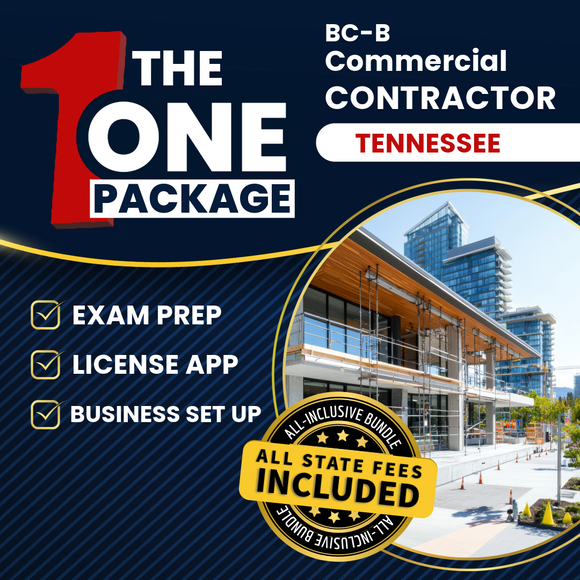 The 1 Package: All-Inclusive Tennessee BC-B Commercial Contractor Exam, Licensing & Business Setup Solution