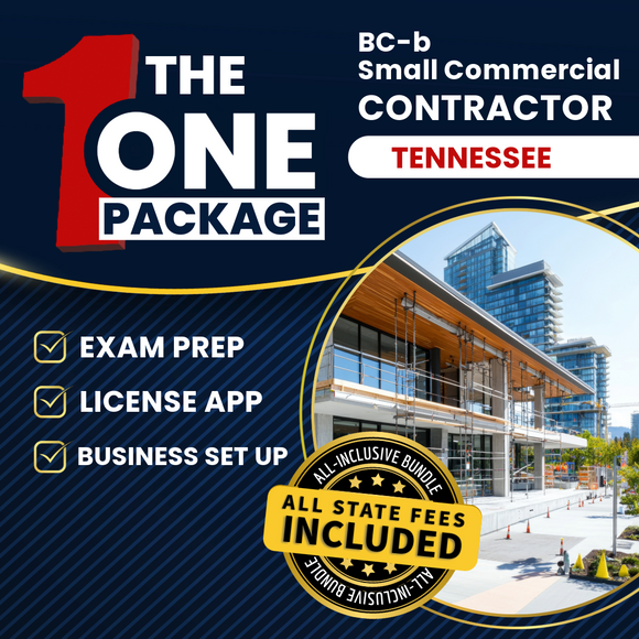 The 1 Package: All-Inclusive Tennessee BC-b - Small Commercial Contractor Exam, Licensing & Business Setup Solution