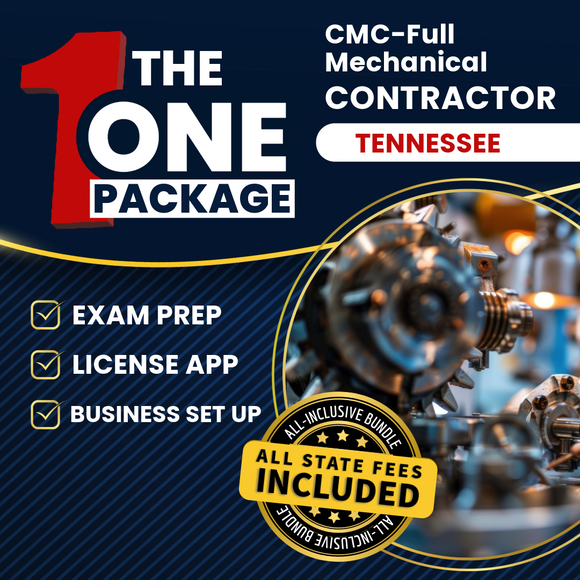 The 1 Package: All-Inclusive Tennessee CMC-Full Mechanical Contractor Exam, Licensing & Business Setup Solution