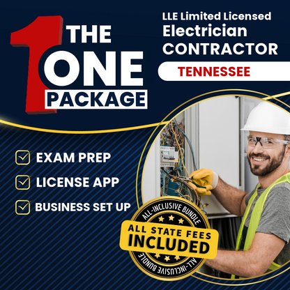 The 1 Package: All-Inclusive Tennessee LLE Limited Licensed Electrician Contractor Exam, Licensing & Business Setup Solution