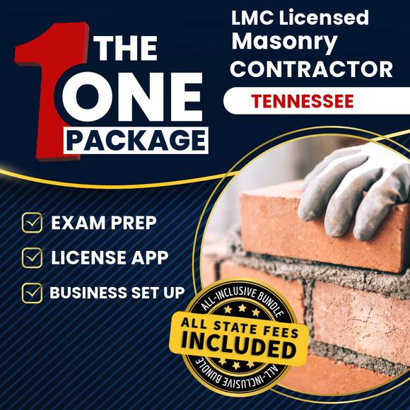 The 1 Package: All-Inclusive Tennessee LMC Licensed Masonry Contractor Exam, Licensing & Business Setup Solution