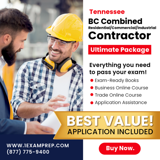 TENNESSEE BC COMBINED RESIDENTIAL /  COMMERCIAL / INDUSTRIAL ULTIMATE EXAM PREP RENTAL PACKAGE