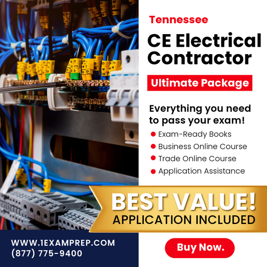 TENNESSEE CE ELECTRICAL CONTRACTOR ULTIMATE EXAM PREP RENTAL PACKAGE