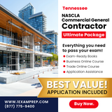Tennessee NASCLA Commercial General Building Contractor Ultimate Exam Prep Rental Package