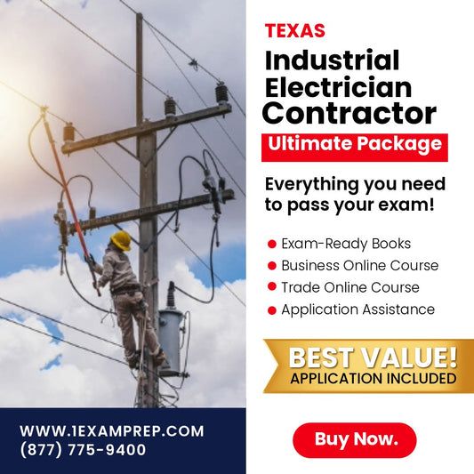 Texas Journeyman Industrial Electrician Ultimate Exam Prep Rental Package