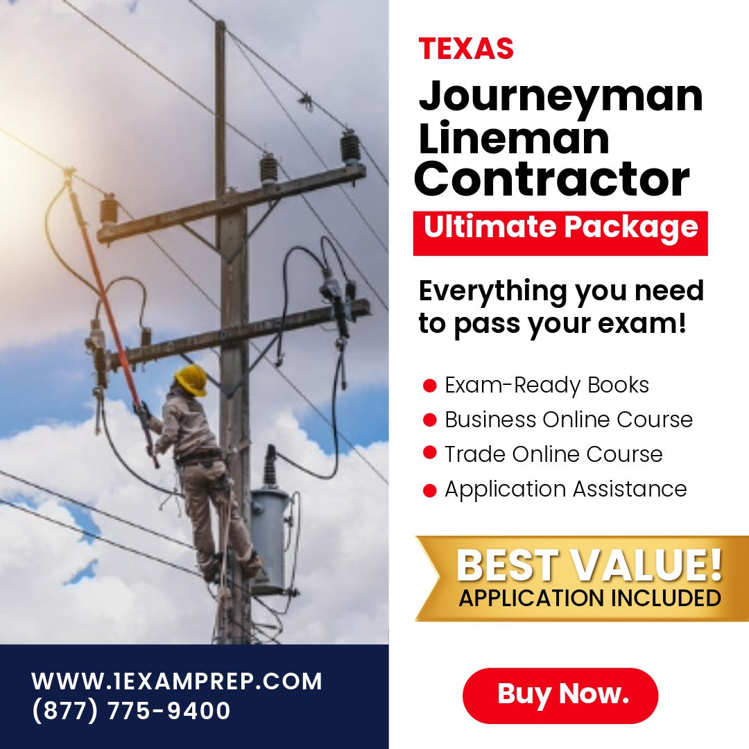 Texas Journeyman Lineman Electrician Ultimate Exam Prep Rental Package