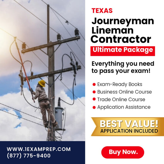 Texas Journeyman Lineman Electrician Ultimate Exam Prep Rental Package
