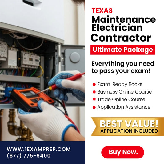 Texas Maintenance Electrician Ultimate Exam Prep Rental Package