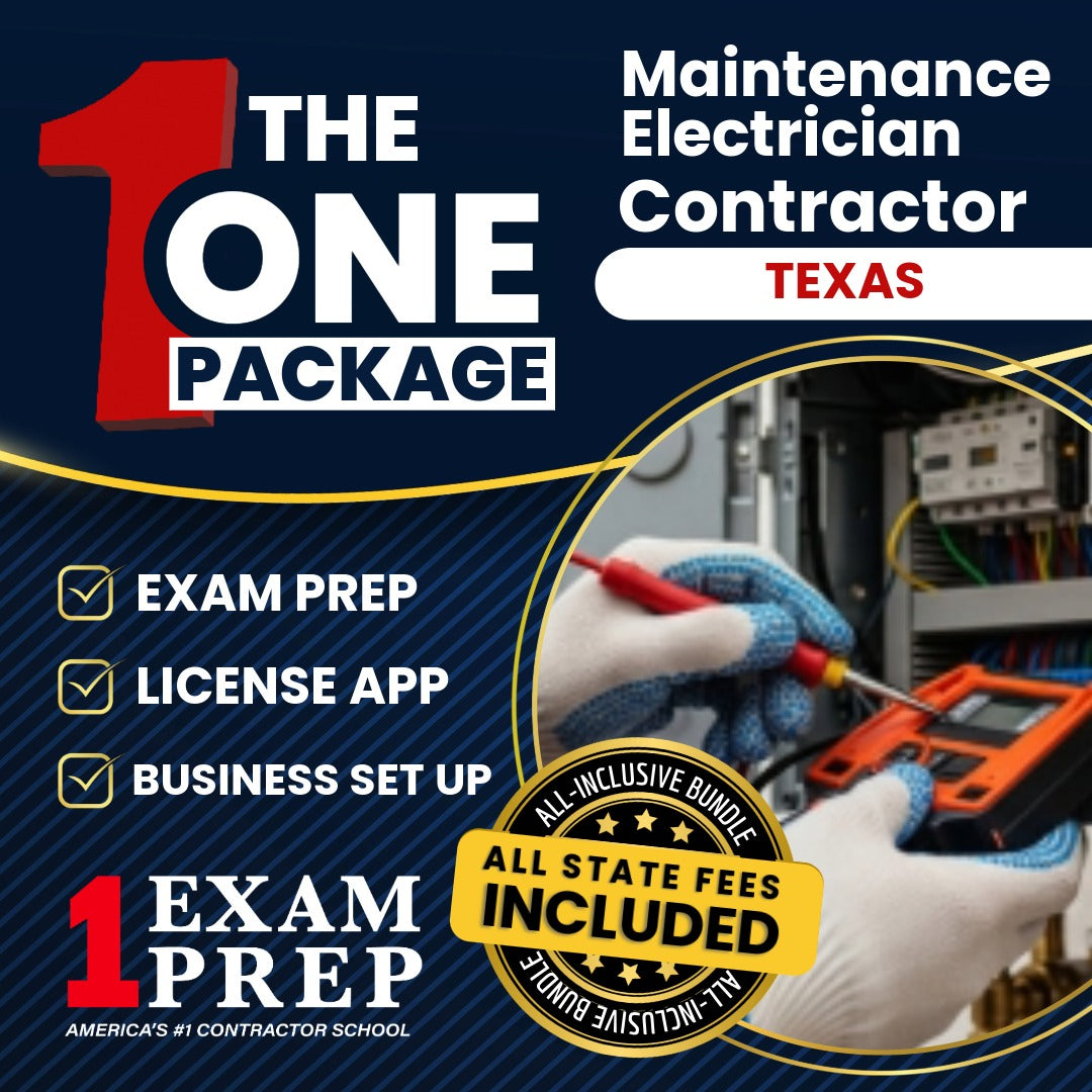 The 1 Package: All-Inclusive Texas Maintenance Electrician Exam, Licensing & Business Setup Solution