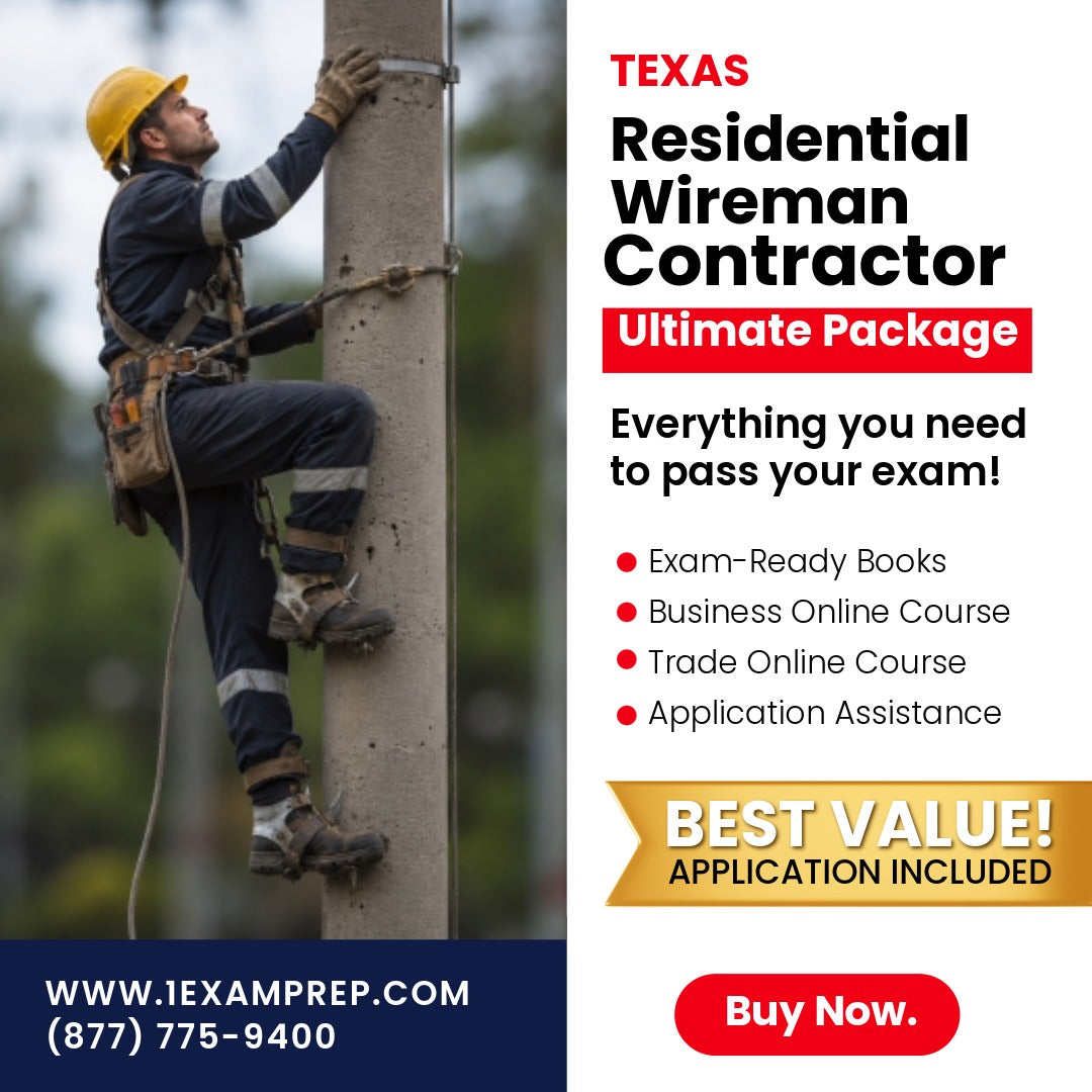 Texas Residential Wireman Electrician Ultimate Exam Prep Rental Package