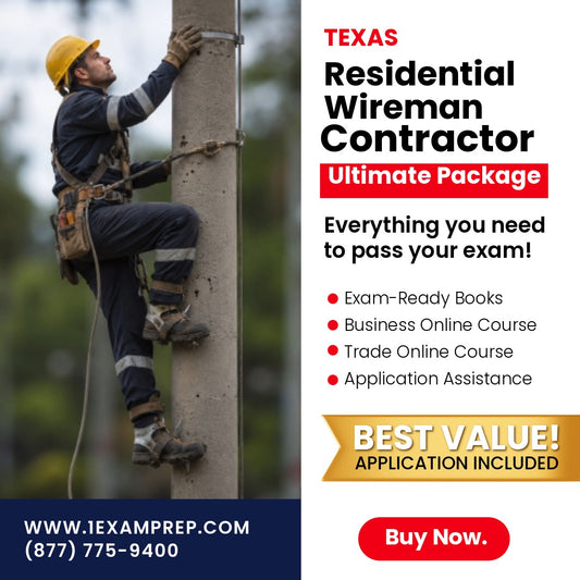 Texas Residential Wireman Electrician Ultimate Exam Prep Rental Package