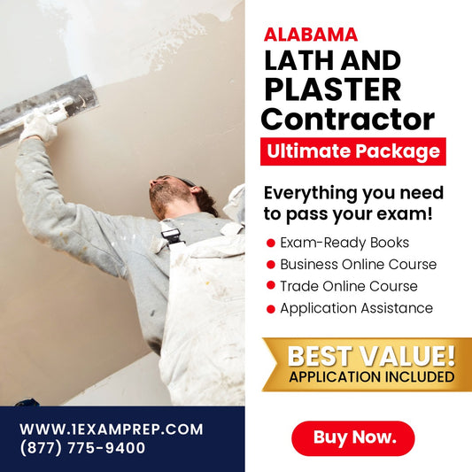 Alabama Lath and Plaster Contractor Ultimate Exam Prep Rental Package