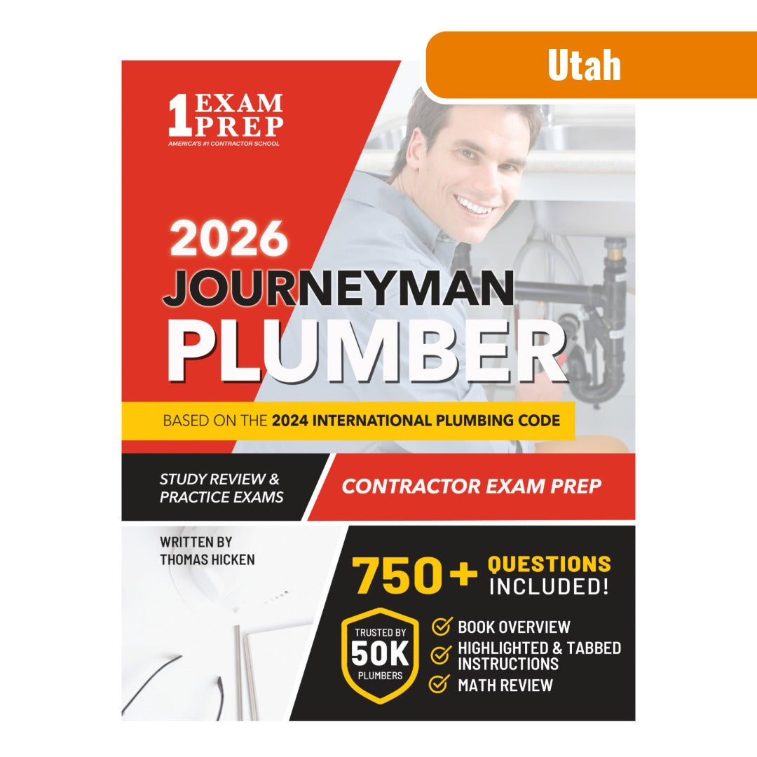 2026 Utah Journeyman Plumber Exam Prep Study Guide (Based on 2024 IPC)