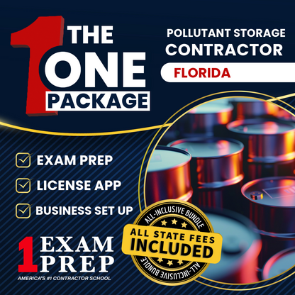 The 1 Package: All-Inclusive Florida Pollutant Storage Contractor Exam, Licensing & Business Setup Solution
