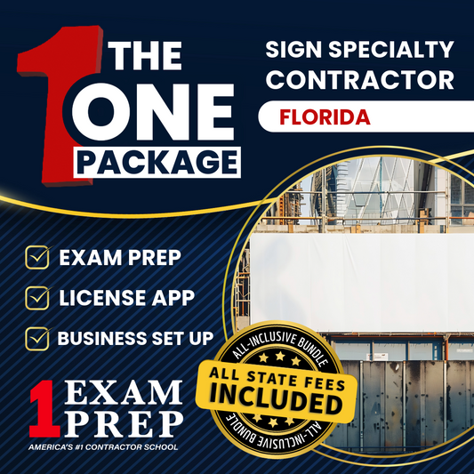 The 1 Package: All-Inclusive Florida Sign Specialty Contractor Exam, Licensing & Business Setup Solution