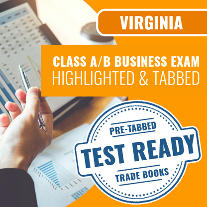 Virginia Class A/B Business Exam Book Package - Highlighted and Tabbed