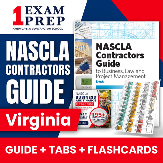 Virginia NASCLA Highlighted & Tabbed Contractor's Guide to Business, Law and Project Management, 11th Edition + Flash Cards Bundle