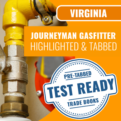 Virginia Journeyman Gasfitter Book Package - Highlighted and Tabbed