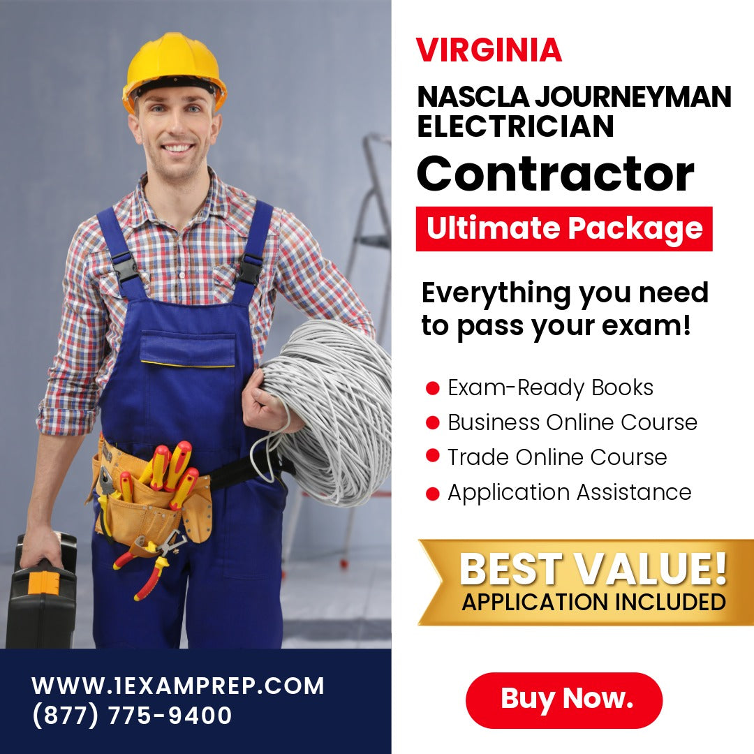 Virginia NASCLA Journeyman Electrician Ultimate Exam Prep Rental Package