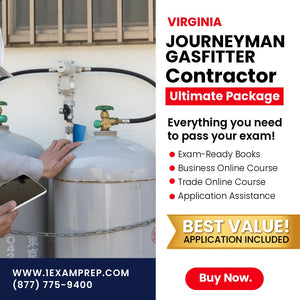 Virginia Journeyman Gasfitter Contractor - Ultimate Exam Prep Rental Package