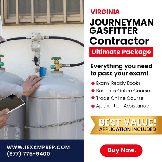Virginia Journeyman Gasfitter - Ultimate Exam Prep Rental Package