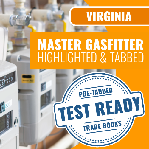 Virginia Master Natural Gasfitter Contractor Exam Complete Pre-Highlighted & Tabbed Book Package