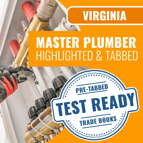 Virginia Master Plumber Book Package - Highlighted and Tabbed