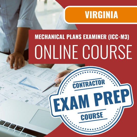 Virginia Mechanical Plans Examiner (ICC - M3) - Online Exam Prep