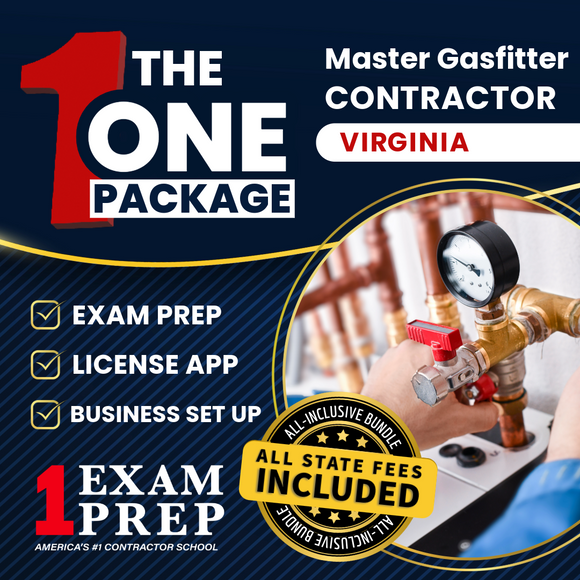 The 1 Package: All-Inclusive Virginia Master Gasfitter Contractor Exam, Licensing & Business Setup Solution