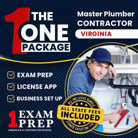 The 1 Package: All-Inclusive Virginia Master Plumber Contractor Exam, Licensing & Business Setup Solution
